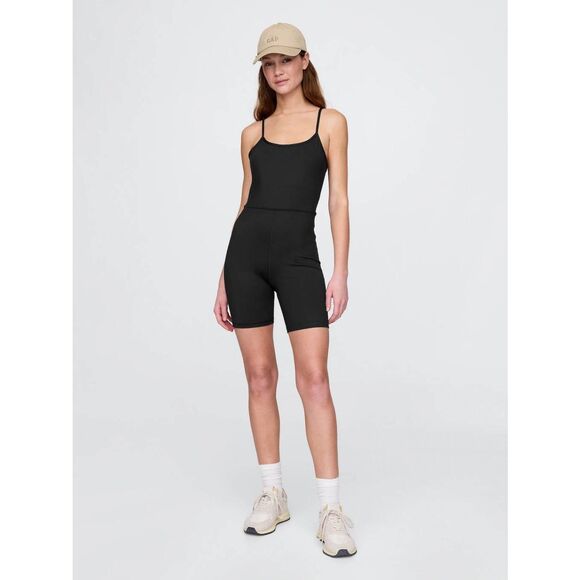 Embrace Your Love Black Bike Shorts Athletic Romper NWT - Picture 1 of 6